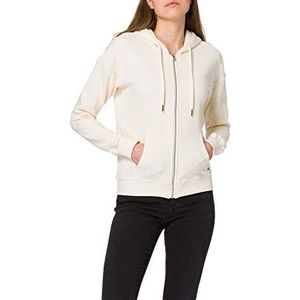 Urban Classics Dames sweatshirt-jas van biologisch katoen Ladies Organic Zip Hoody, Basic capuchontrui met ritssluiting (in 2 kleuren, maten XS - 5XL), Wit zand., 4XL