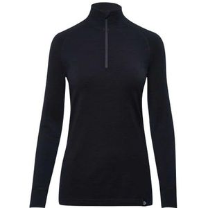 Thermowave Merino T-shirt voor dames Arctic W's L/S Shirt ½ Zip, Zwart, XL