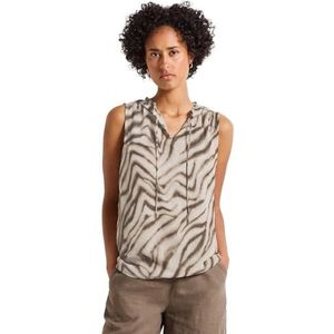 STREET ONE Top - Grafische Print - Tumbled Beige - Mouwloos