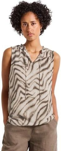 Imprimétops - Tumbled Beige - Grafische Print - Mouwloos