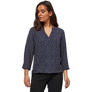 Peppercorn Caisa blouse voor dames, Navy Print, M