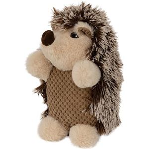 Dehner Wild Nature Wild Hedgehog, hondenspeelgoed, met kuitscher, lengte 24 cm, polyester, bruin