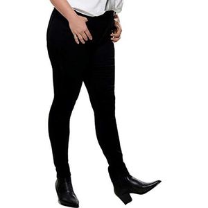 ONLY CARMAKOMA Women Skinny Jeans Plus Big Size | Curvy High Waist Denim | Stretch Pants Trousers, Colour:Black, Size:42W / 32L