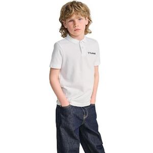 hummel Uniseks Hmlgo Kids Cotton Polo Shirt voor kinderen, wit (9001), 128