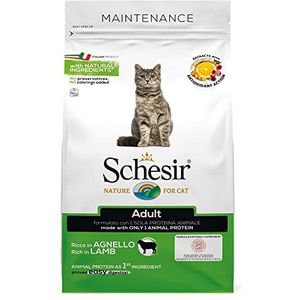 Schesir Kattenvoer voor volwassenen, droog kattenvoer, zak, 1,5 kg