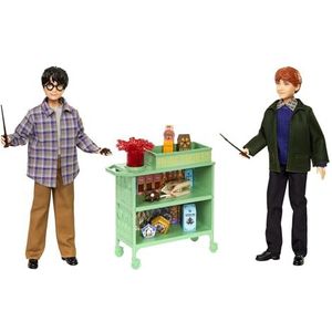 Harry Potter Speelgoed, Harry en Ron in de Zweinsteinexpres, met accessoires, Harry Potter poppen van ongeveer 30 cm, HND79