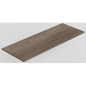 Baikal Houten werkblad voor badkamer, melamine, 16 mm, tafelblad, verschillende uitvoeringen en maten, combineerbaar met elk modulair meubelstuk van hout, 1,6 cm, 120 cm