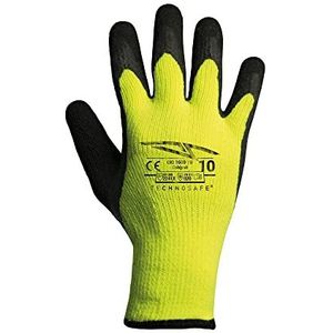 Technosafe gig1600yb09 handschoenen koudebescherming riembanden latex, geel/zwart, 9, set van 2 stuks