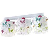 Dalber Kinder hanglamp plafondlamp kinderkamer kinderlamp 3-Lichts Butterfly Vlinders veelkleurig