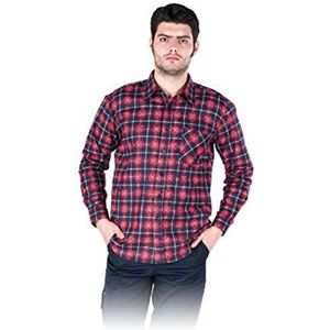 Kf-GCM bescherming flanel hemd, donkerblauw-rood, maat M