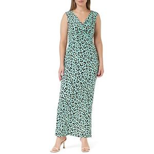 Gina Bacconi Maxi-jurk met dierenprint voor dames, jersey, cocktailjurk, Turkoois, 48