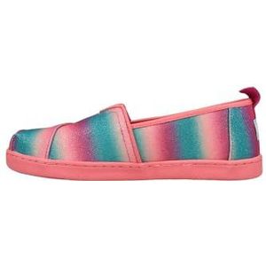 TOMS Kinderen Meisjes Alpargata Glitter Slip On Flats Casual - Paars, Donker Fuchsia Gradiënt Glitter, 21.5 EU