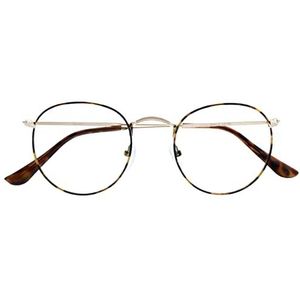 OPULIZE Sol Blauw Licht Blokkerende Bril Cool Retro Vermindert Glare Anti Hoofdpijn Verbeteren Slaap Computer Gaming Mens Womens B94, Bruine schildpad, +3.50 Magnification