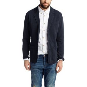 ESPRIT Heren sweatshirt Blazer - Slim Fit 034EE2J011, blauw (Dark Night Blue), 3XL