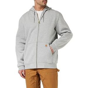 Carhartt Halfzwaar sweatshirt met volledige ritssluiting voor heren, heidegrijs, XL