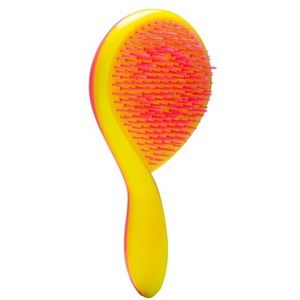 Michel Mercier The Girlie Detangle Brush - pijnloze ontwarrende borstel - Easy Grip haarborstel ontwerp - dik en krullend haar - roze-geel - 1 stuk