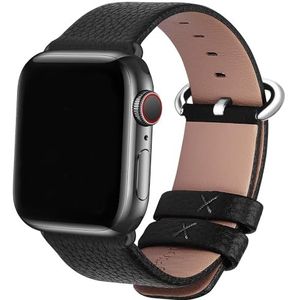 Fullmosa Compatibel met Apple Watch Band 38mm 40mm 41mm in 15 kleuren voor iWatch Serie SE/SE2/8/7/6/5/4/3/2/1,Zwart 38mm/40mm/41mm