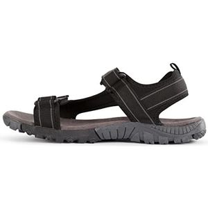 Trespass Alderley sandalen met open neus voor heren, Zwart Zwart Blk, 43 EU