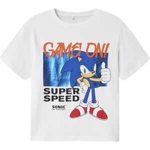 Name It - Nkmjerry Sonic Nreg Ss Top Box - T-shirt - Helder Wit - Jongens