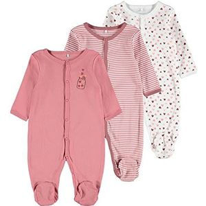 NAME IT Meisjespyjama voor baby's en peuters, roze (dusty rose), 68 cm