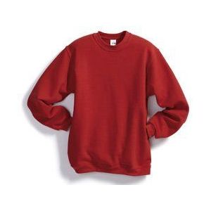 BP 1223-190-81-L uniseks sweatshirt, lange mouwen, ronde hals, gebreide manchetten aan mouwen en zoom, 320,00 g/m² versterkt katoen, rood, L