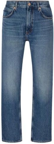 HUGO - Jeans - Blue - Denim - Rechte Pijpen - Normale Taillehoogte