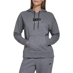 DKNY Sweatshirt voor dames, zwart gemêleerd, XL