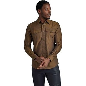 Marine Slim Shirt met lange mouwen, Meerdere kleuren (Tobacco/Imperial Blue Oxford D24963-7665-g295), XXL