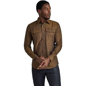 Marine Slim Shirt met lange mouwen, Meerdere kleuren (Tobacco/Imperial Blue Oxford D24963-7665-g295), XL
