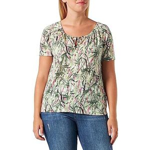 GERRY WEBER Edition Dames T-Shirt, Groen/paars/roze opdruk., 42