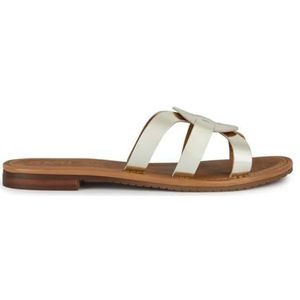 Geox Dames D Sozy S U Flat Sandal, LT Gold, 37,5 EU, Lt Gold, 37.5 EU