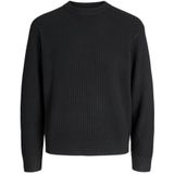 JACK & JONES Jcogrid Knit Crew Neck, zwart, L