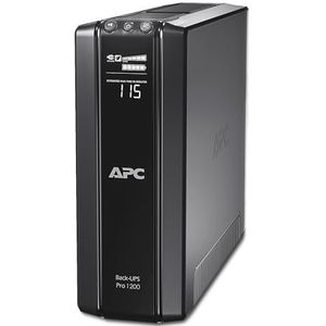 Apc Br1200G-Gr Back Ups Pro Schuko Uitgangen 1200 Va Leistung, Zwart