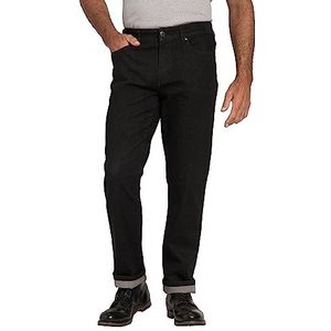 JP 1880, Heren, grote maten, traveller-jeans, regular fit, elastische tailleband aan de zijkant, tot maat 36/72, zwart