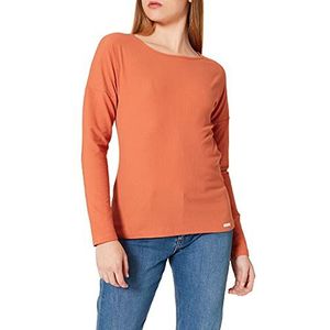Skiny Dames shirt lange mouwen pyjama-bovendeel, oranje (burnt orange), 38 NL
