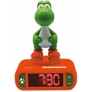 Lexibook RL800NI1 - Nintendo Super Mario Wekker - Super Mario geluidseffecten - Jongens Wekker - met Snooze - Oranje/Groen - Een maat