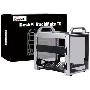 GeeekPi 4U serverkast, 10 inch serverrack voor netwerk, servers, audio en videoapparatuur, DeskPi RackMate T0 rackmount