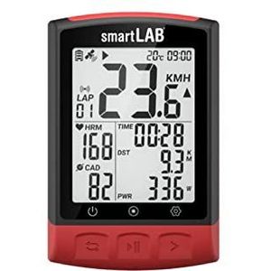 smartLAB Bike2 slimme GPS-fietscomputer met ANT+ & Bluetooth voor wielrennen, 2,3 inch ontspiegeld lcd-display, fietscomputer met kilometerteller
