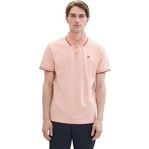 TOM TAILOR Poloshirt voor heren, 35650 - koraalroze twotone, XL
