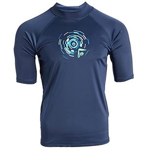 Kanu Surf Heren UPF 50+ zon beschermende Rashguard zwemshirt Rash Guard, Horizon Blauw, XL
