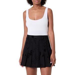 Desigual - Flocked Short Skirt - Zwart - Rok