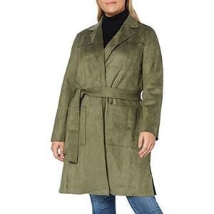TOM TAILOR MY TRUE ME Dames Plussize trenchcoat in velours-look 1020988, 13050 - Olive Night Green, 50 Grote maten