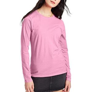 Hanes Dames Shirt, Roze Swish, M