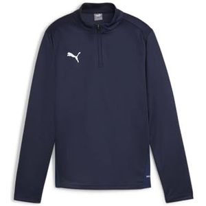 PUMA - teamGOAL - Trainingstrui - Donkerblauw/Wit - 1/4-Zip - Zweetafvoerend DRYCELL-materiaal