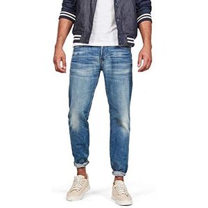 G-Star Raw Jeans heren 3301 Relaxed Straight Jeans , Blauw (medium aged 9299-71) , 27W / 32L