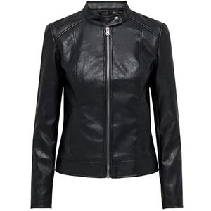 Only Dames Jdyemily Faux Leather Jacket Otw Noos kunstleren jas, zwart, 32, zwart, 32