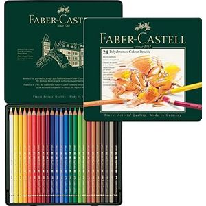 Faber-Castell 110024 - Kleurpotloden, 24 Polychromos Metalen Etui