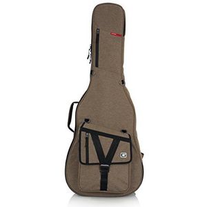 Gator Cases Transit Series akoestische gitaar gigbag; Lichtbruine buitenkant (GT-ACOUSTIC-TAN)