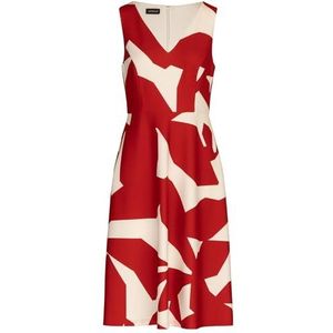 APART Fashion korte jurk, Rood-crème, 34