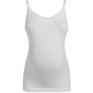 Noppies Zwangerschapskleding voor dames, borstvoedingstop, naadloos, wit (01 wit), 42/44 NL